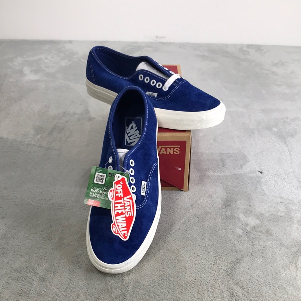 Vans Blue Pig Suede Low Skater Shoe Men's 8 Women's 9.5 New